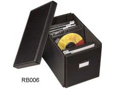 Black CD Leather Storage Box