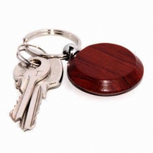 Round Wooden Keychains